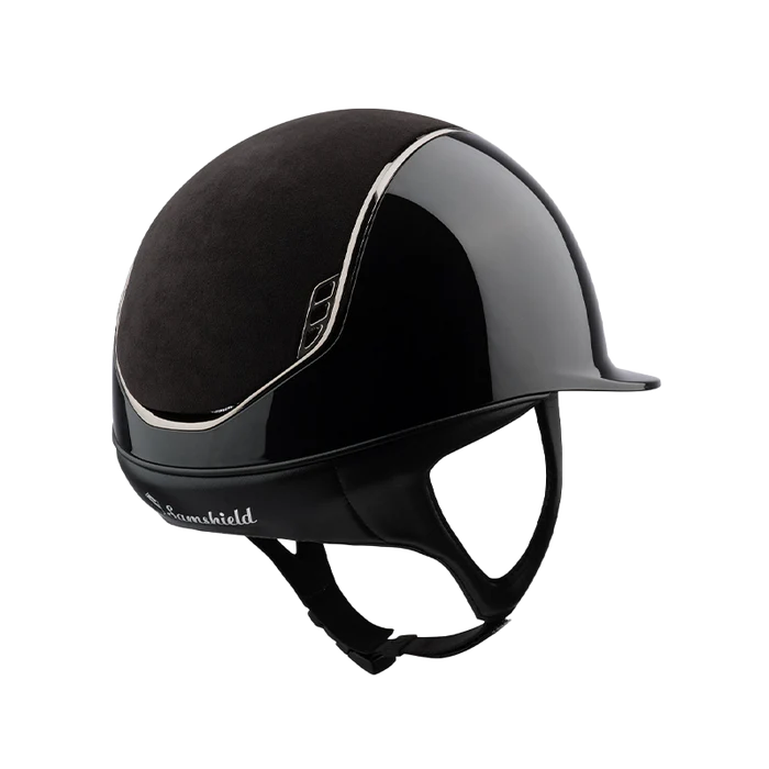 Casque 2.0 shadowglossy black / top alcantara black / chrome black / blason crystal fabric metal eclipse